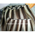 Top grade Natural Virgin Silky Straight Clip human hair extension